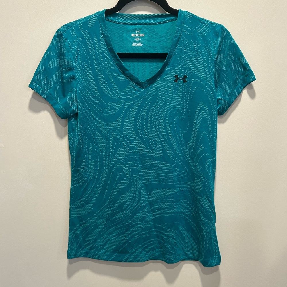 Under Armour Women's Turquoise Patterned Tee
